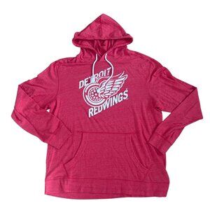CCM Detroit Red Wings Hoodie Red Lightweight XL NHL Logo